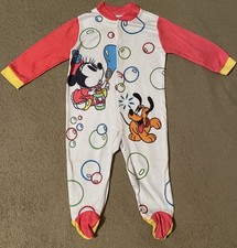 Vintage Disney Mickey Mouse Footed Sleeper Baby Large 16 To 20 Lbs