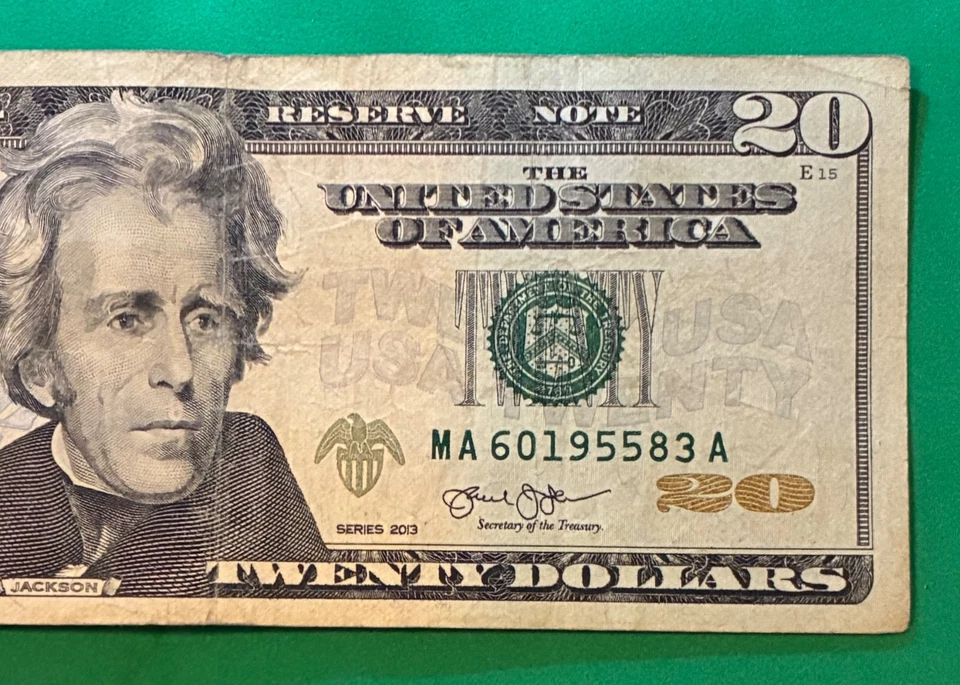 2013 $20 Dollar Bill Birth Note Special Date (MA60195583) 1955 Circulated - Image 3 of 4