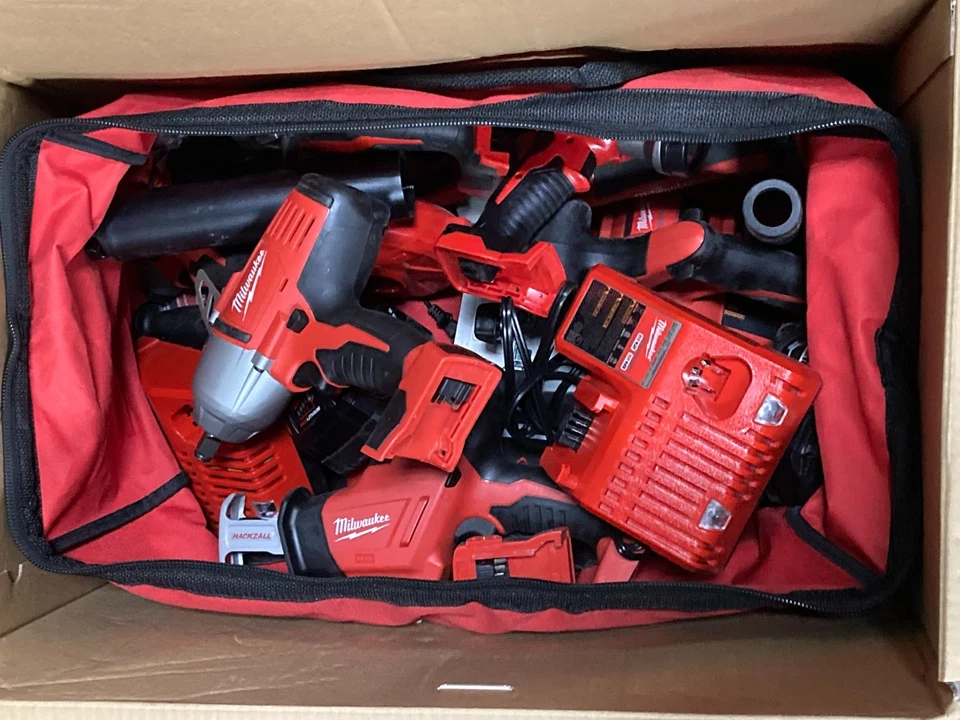 Milwaukee M18 9 Tool Combo Kit 1/2" Cordless Power Tools Set, Red/Black 2695-29P - Image 2 of 4