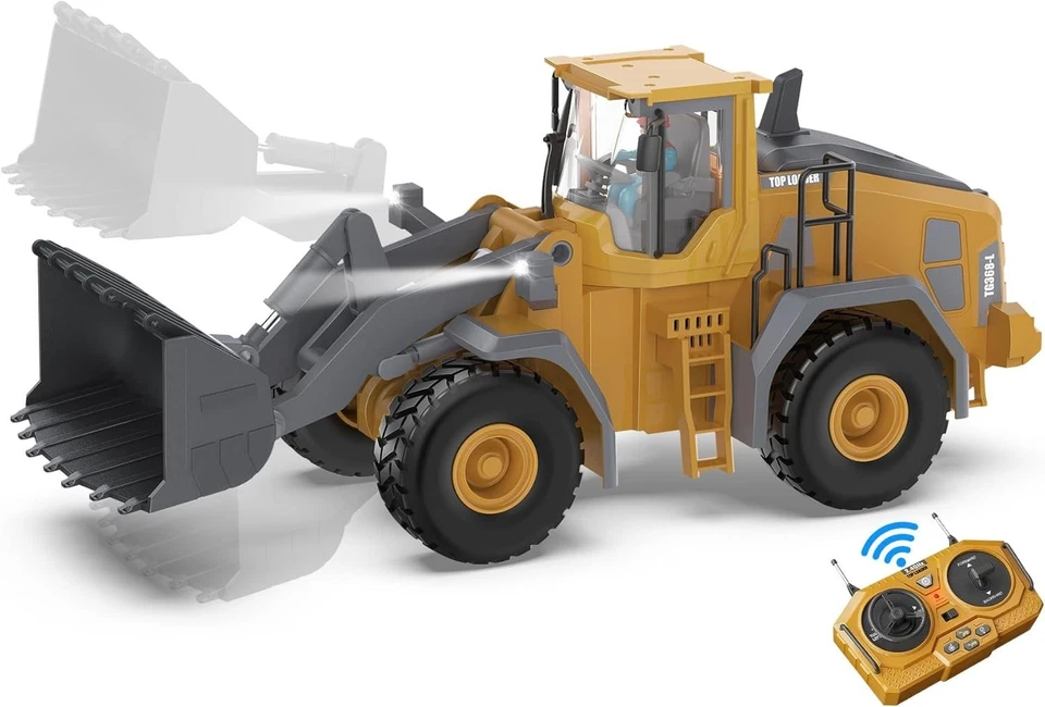 Rechargeable RC Wheel Loader - 9-Channels, Realistic Design - Image 3 of 4