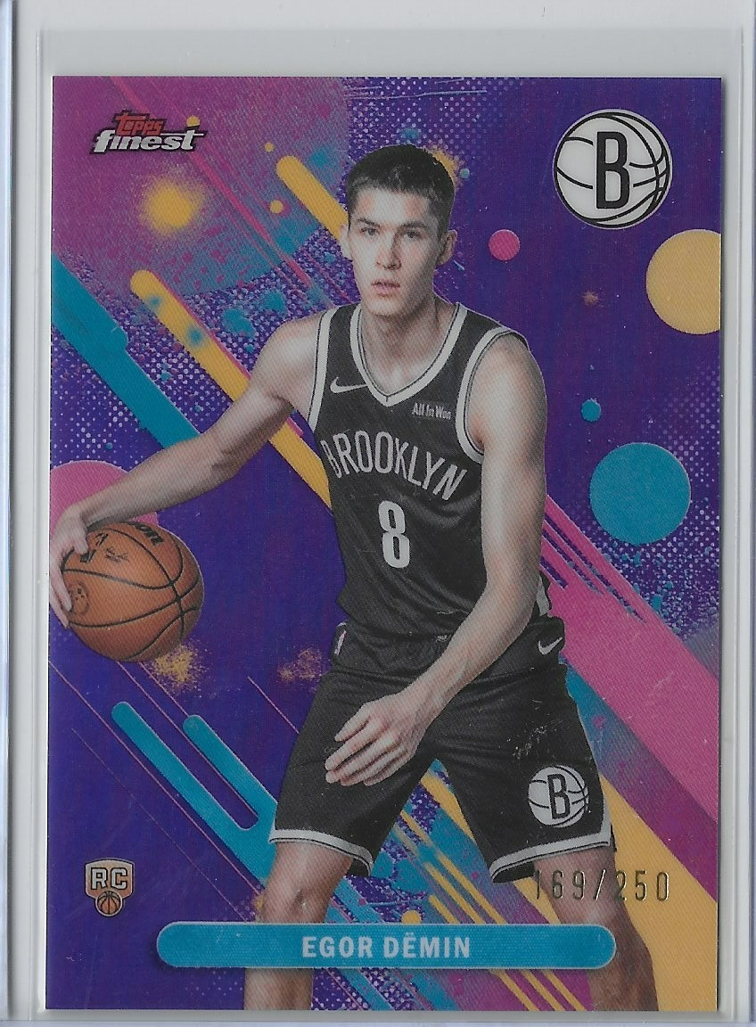2025-26 Topps Finest - Egor Demin #8 - Common Purple /250 (RC)