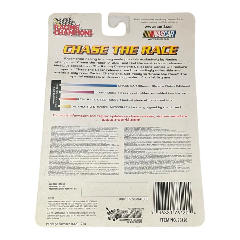 Jason Leffler #1 Racing Champions Chase The Race escala 1:64 fundido a presión Foto 2 de 2