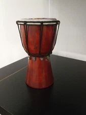original handpainted wooden bongo drum