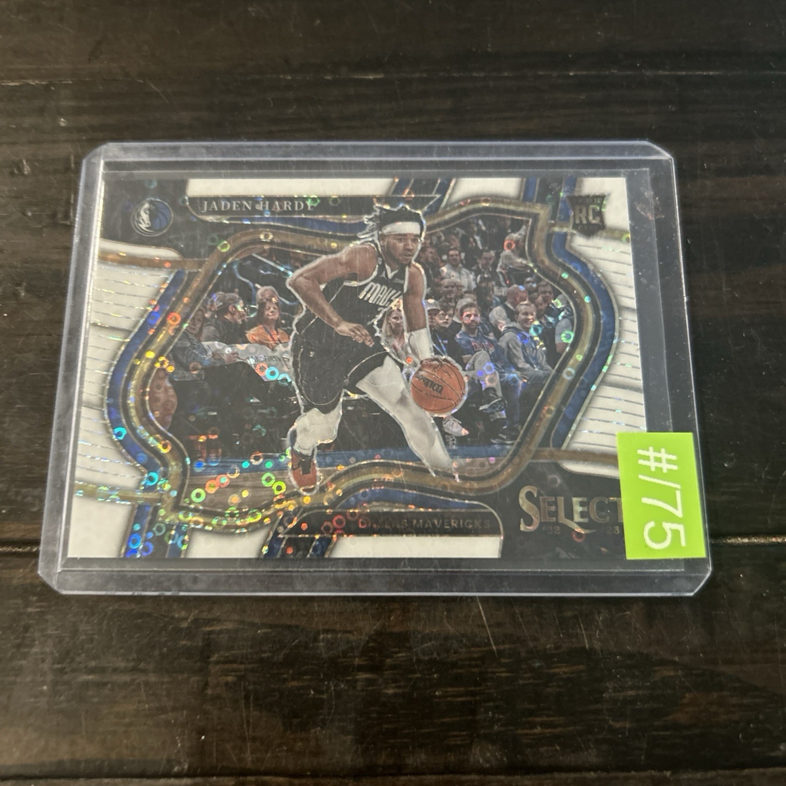 Jaden Hardy RC /75 🔥 2022-23 Select Courtside White Disco  #281 Mavericks