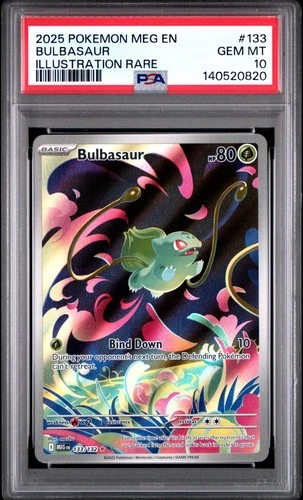 2025 Pokemon Mega MEG En Bulbasaur Illustration Rare #133 PSA 10 Gem Mint