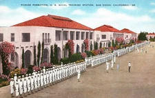 San Diego U.S. Naval Training Station - California Postcard