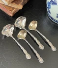 Set 4 Rare Gorham Strasbourg Sterling Silver Scalloped Bowl Sauce Ladles 5/5.5”