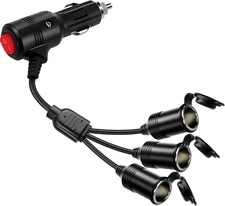 Cigarette Lighter Splitter ， 12V Splitter,Dual Cigarette Lighter Adapters for Ca
