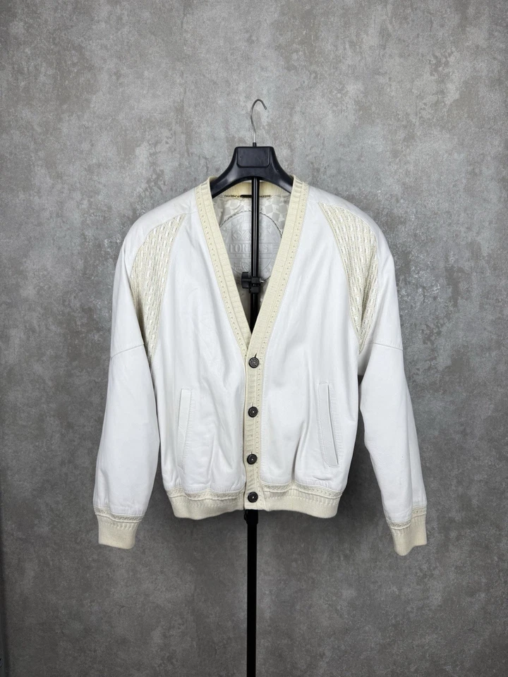 TORRAS buttery soft natural leather bomber lightweight cardigan jacket sz 40 - Image 2 of 4