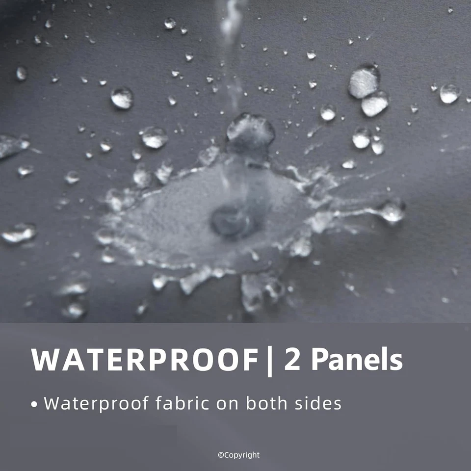 Weatherproof Drapes for Patio 105"W x 108"L - 2 Pack - Image 4 of 4