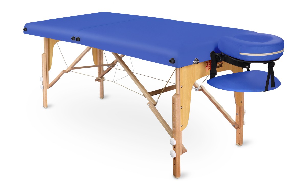 ZEN Massageliege Massagetisch Massagebank Therapieliege mobil klappbar blau