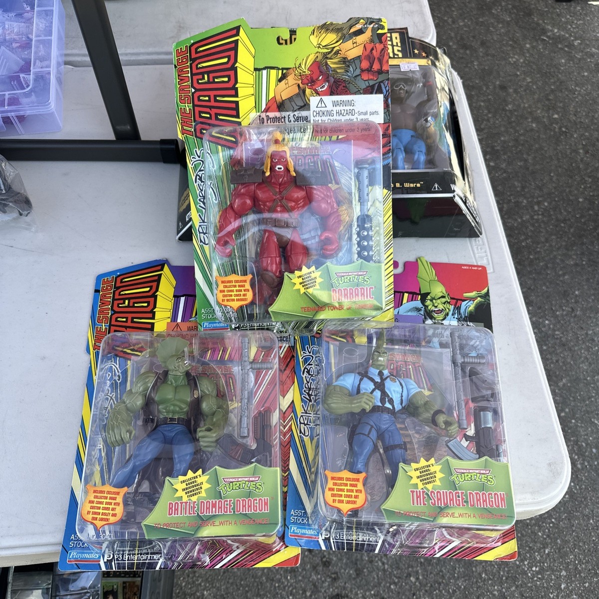 spawn the savage dragon TMNT 1995 Play Mates Barbaric Battle