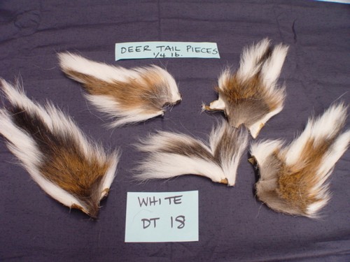WHITETAIL DEER BUCKTAIL PIECES HAIR (1/4 LB Dyed Tails SECTIONS ) Fly Tying Jigs - Picture 8 of 14