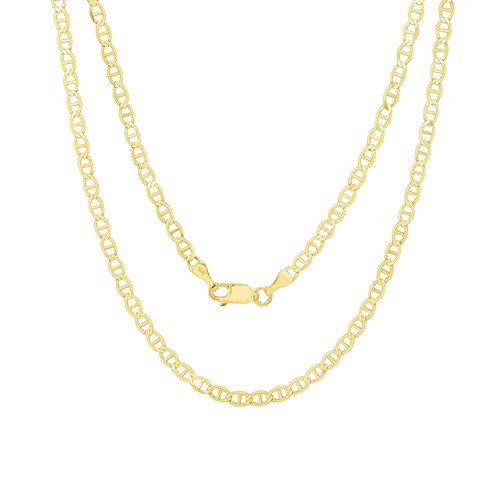 14K Yellow Gold Solid Mens 4mm Anchor 