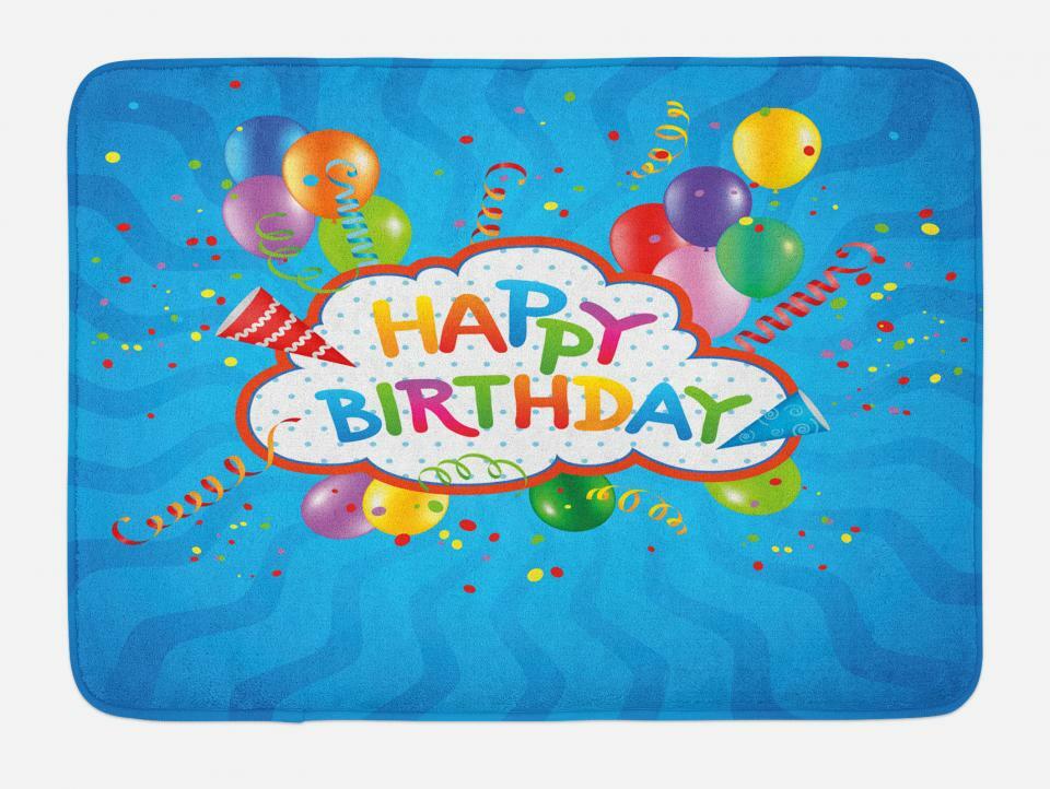 Vintage-Inspired Non-Slip Plush Bath Mat 29.5x17.5 Inch Retro Bathroom Decor