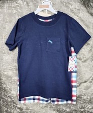 Boys Tommy Bahama Size 7 Tee Shirt Plaid Shorts Sunglasses 3 pc Set