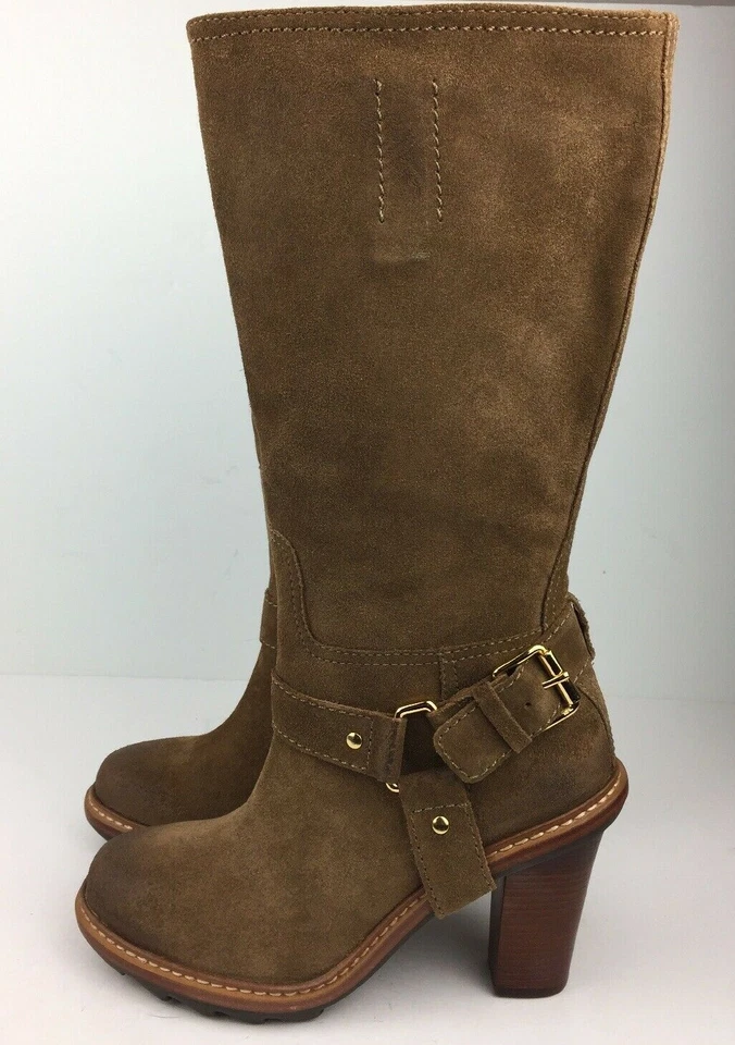 Talbots Sallie 2 Boots Women's 7.5 B (M) Sepia Brown Leather Equestrian Buckle - Image 3 of 4