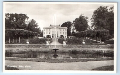 RPPC Gunnebo House from South SWEDEN Postcard
