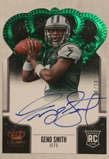 2013 Panini Crown Royale Gold Die-Cut Autograph 06/10 Geno Smith Rookie Auto RC
