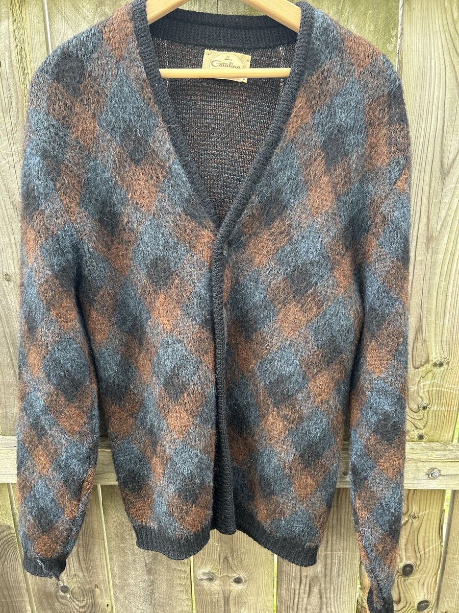Vintage 60s Catalina Mohair Cardigan Cobain Sweater Grunge Vintage 60s Catalina Mohair Cardigan Cobain Sweater Grunge