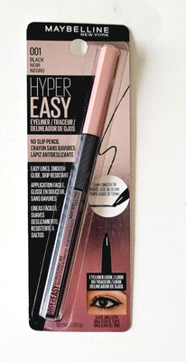 Maybelline HYPER EASY Easy Lines Smooth Eyeliner Pencil Makeup ~ 001 BLACK ~