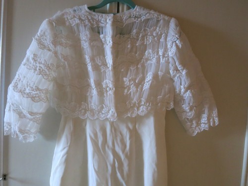 True Vintage Brautkleid 60er, Hochzeit-Fasching-Karneval, Gr, XS/S, mit Zubehör - Bild 11 von 24