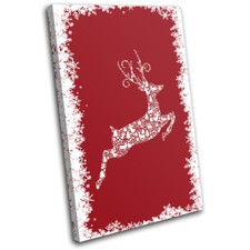 Christmas Decoration Wall Canvas ART Print XMAS Picture Gift 01 Red Christmas S