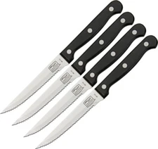 Chicago Cutlery 4 Set Kitchen Steak Knife 4.5" High Carbon Steel Blade Polymer