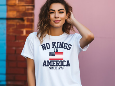 No Kings in America T-Shirt, Protest Shirt, Protest, Patriotic Tee, Liberal