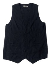 Preowned- Rafaella Button Front Poly Blend Vest Womens (size L)