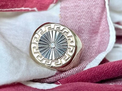 RING 585 /14 KARAT GELBGOLD Gr.55 Medusa Muster - Bild 1 von 4