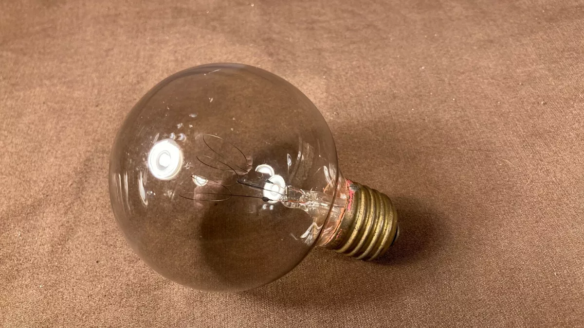 Old incandescent light sale bulb