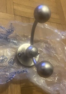 Made in England Soho Double Robe Hook / Satin Nickel