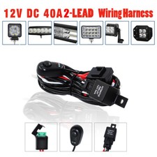 12V HID Wiring Loom Harness Spot Work Driving light bar 40A Relay Switch kit AU