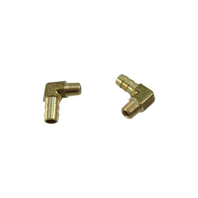 1pc Brass Elbow Barb Fitting 3/8 Hose x 1/8 NPT Fuel Boat Forged Quality