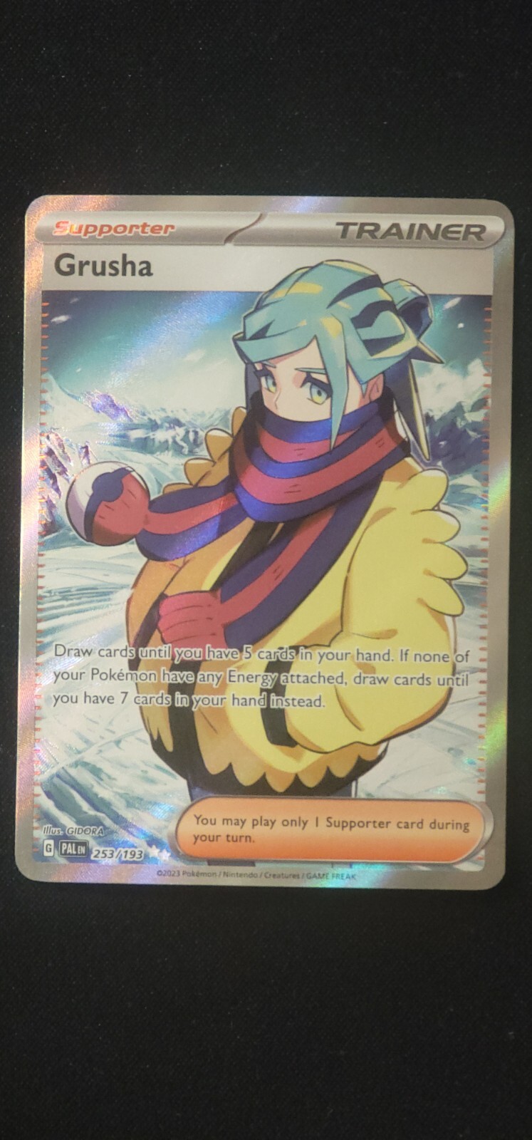 Grusha 253/193 Paldea Evolved Full Art Trainer Pokemon TCG NM/MINT