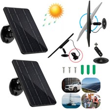 60W 30W 5V Solar Panel Camera Charger for Outdoor Cam Spotlight With Type-C Port