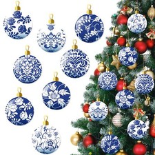 24 Pcs Christmas Chinoiserie Ball Ornaments Christmas Tree Hanging Ornament