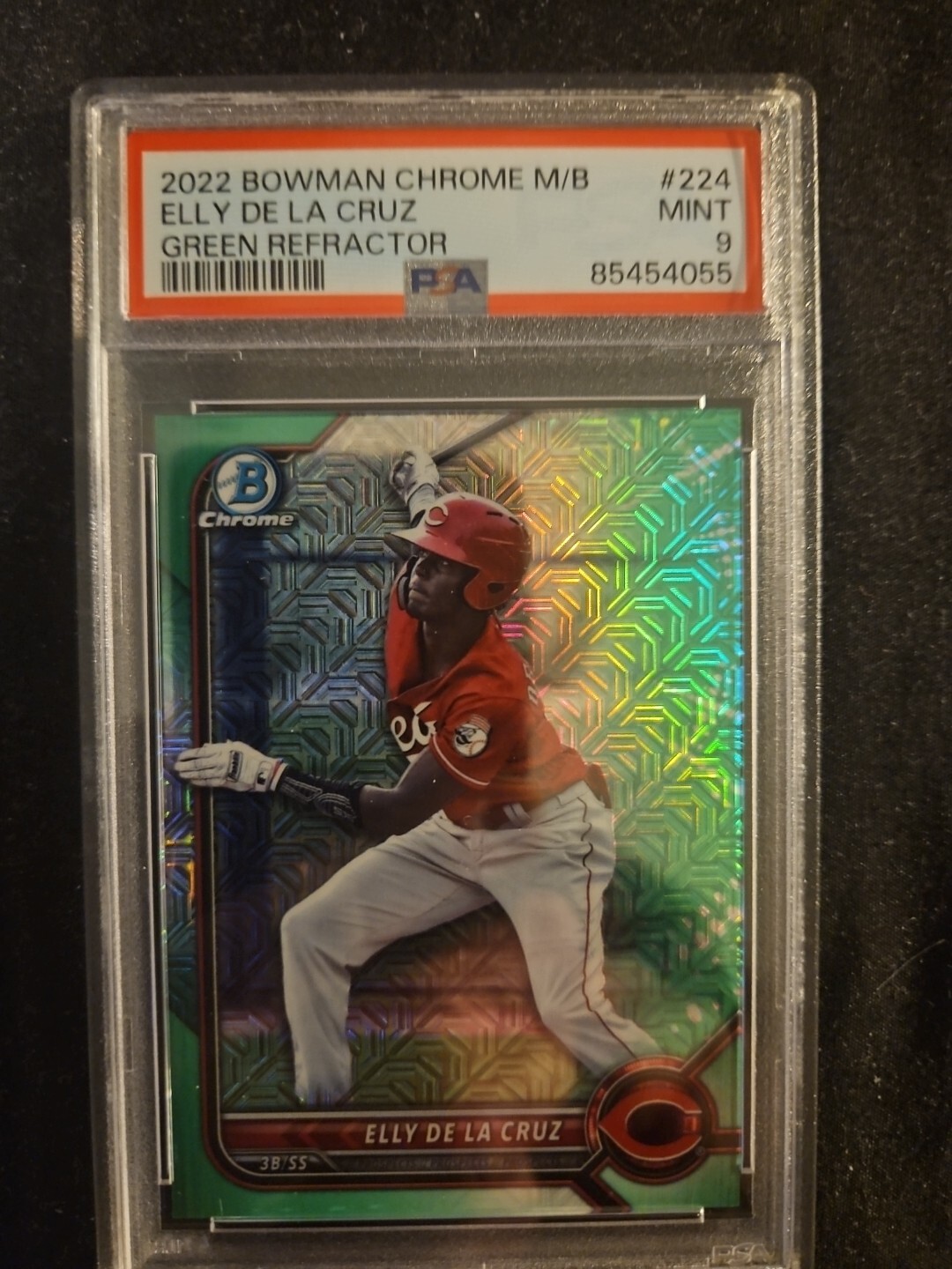 2022 Bowman - Chrome Prospects Green Mojo Refractor #BCP-50 Elly De La Cruz /99