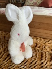 Vintage weißer sitzender Hase sitzt 5 1/2" groß "Micromark Lighting"