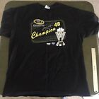 Jimmie Johnson #48 Five Time Champion Nascar Black T-Shirt Size Xl Chase Ln