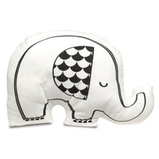 Oreiller de crèche Lolli Living noir et blanc Elle éléphant déco NEUF