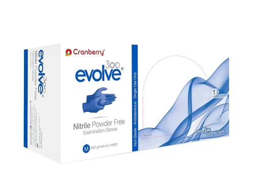 10x Box Cranberry Evolve Nitrile Exam Gloves Powder Free 2 mil Medium 3000pcs