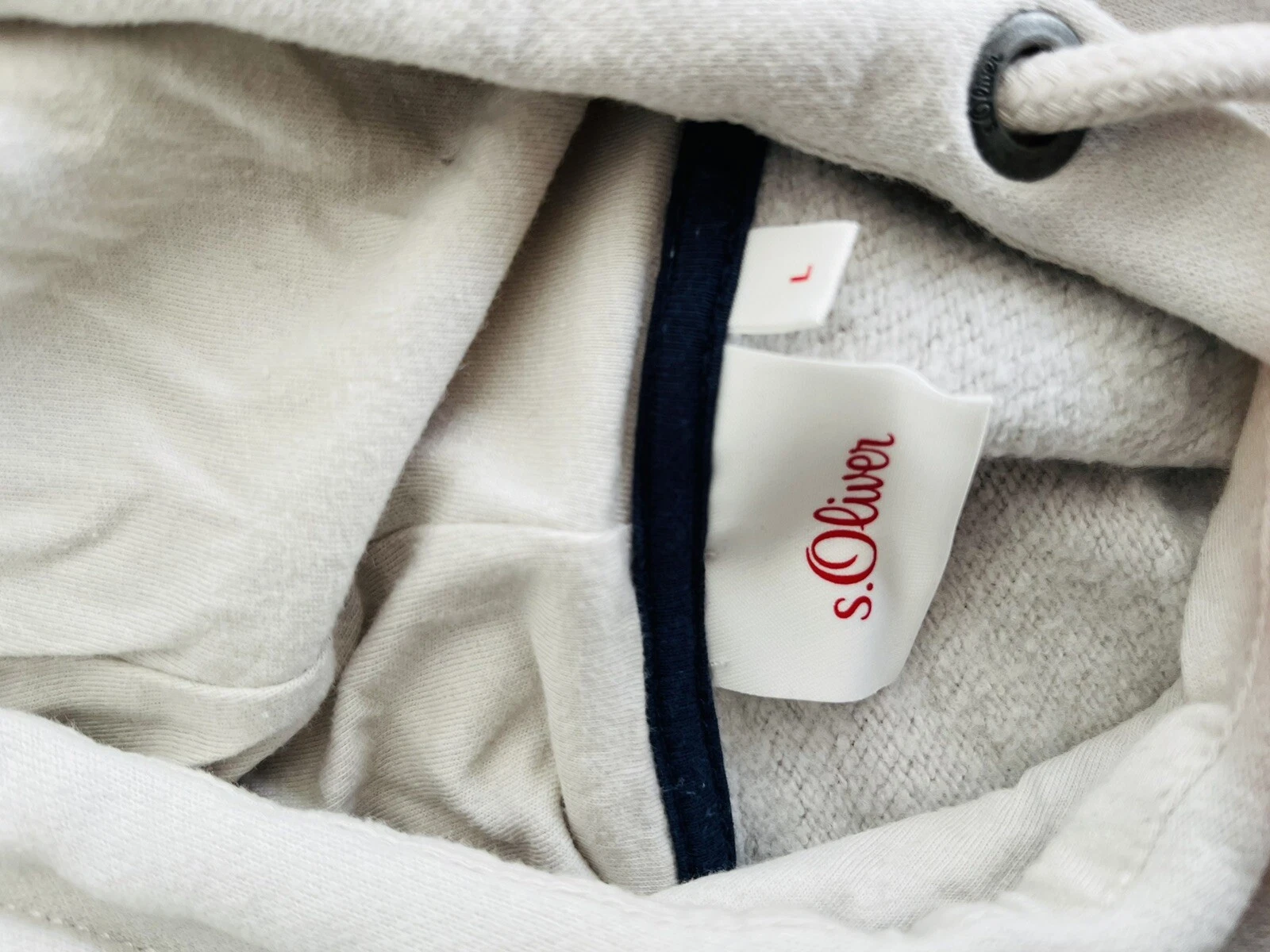 SACAI Felpa con cappuccio uomo S.OLIVER RARITÀ felpa con cappuccio manica lunga beige