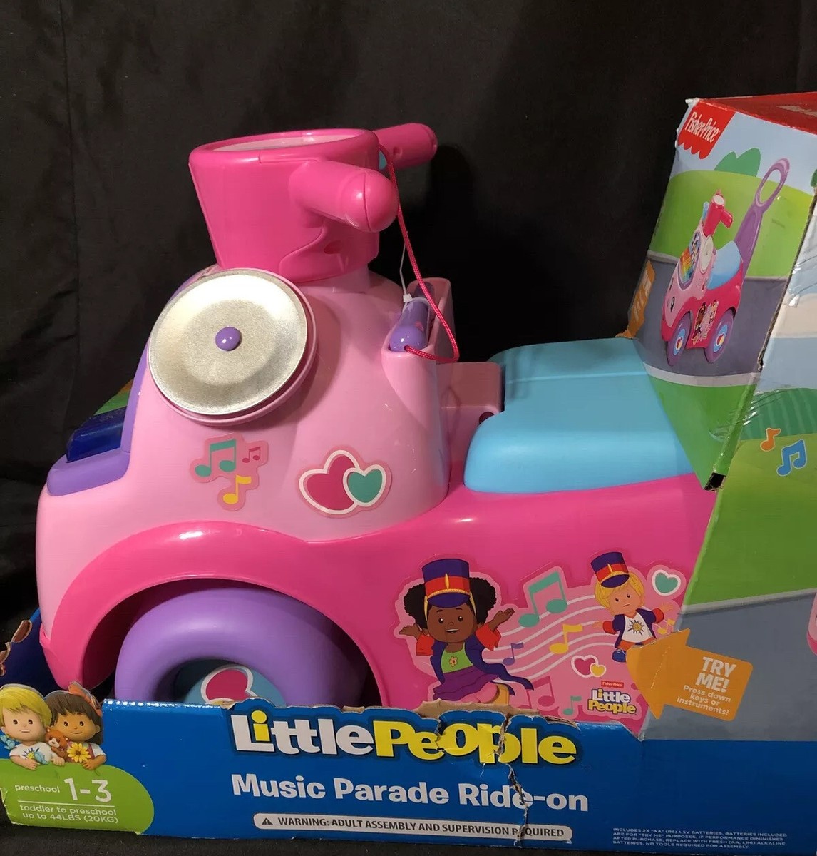 Fisher-Price Little People Music Parade Ride-On Toy w/Music Pink - Main Image