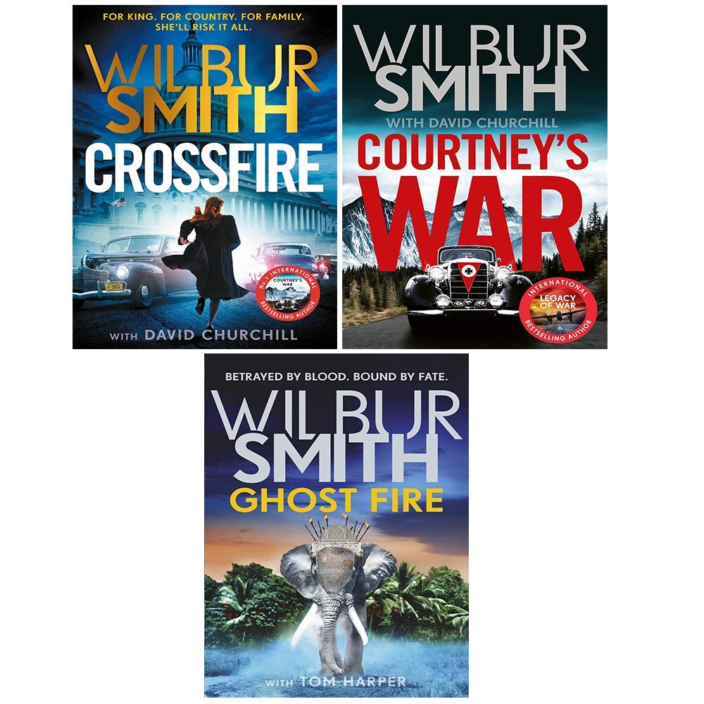 Courtney Family Novels Series 3 Books Set by Wilbur Smith Crossfire, Ghost Fire