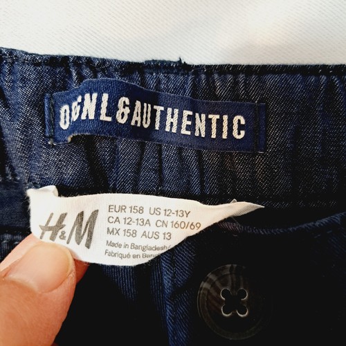 H&M Boys Pants NWT Navy Blue Chinos Sz 12-13 year School Uniform - Picture 8 of 12