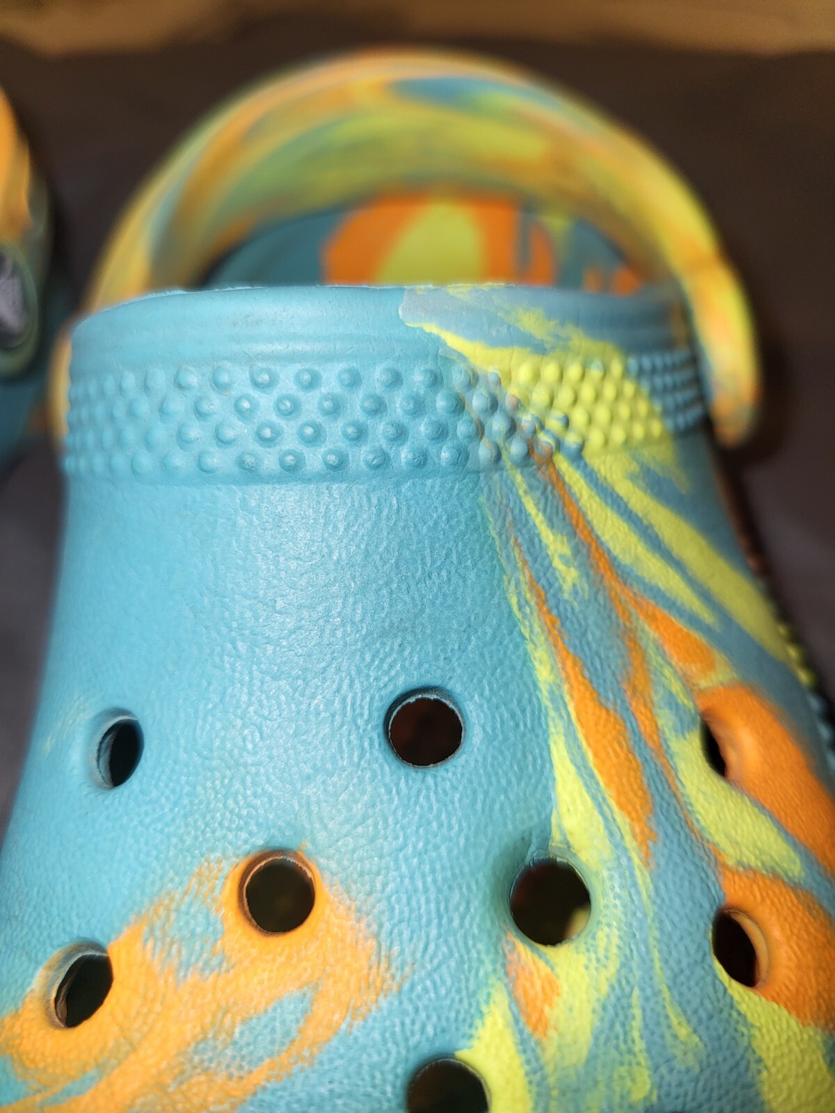 Kids' Crocs Classic Clog Marbled Tie Dye Size 9 Unisex GUC image 10