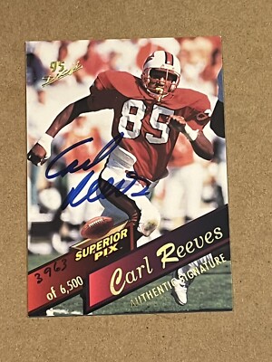 1995 SUPERIOR PIX - CARL REEVES #93 NORTH CAROLINA / BEARS AUTOGRAPH ...