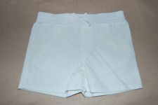 Girls Jean Shorts WHITE DENIM Ribbed Elast Waist Size 10-12
